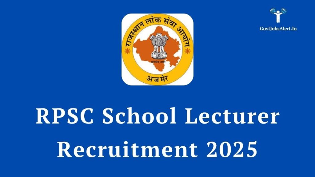 RPSC College Lecturer Recruitment 2025