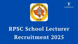 RPSC College Lecturer Recruitment 2025