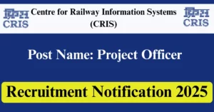 CRIS Recruitment 2025