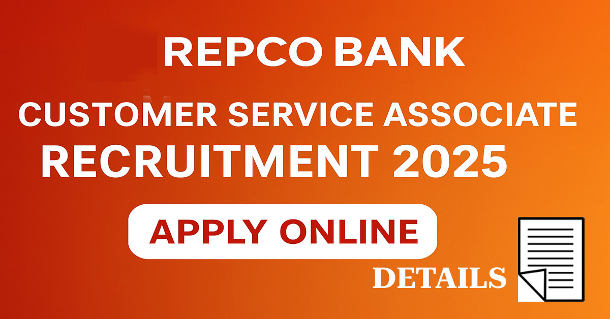 Repco Bank Recruitment 2025